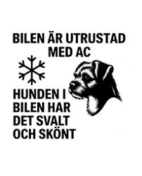 Bildekal - AC-utrustad bil - Borderterrier