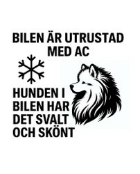 Bildekal - AC-utrustad bil - Samojedhund