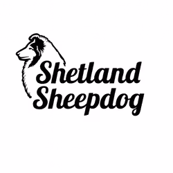 Bildekal Logo - Shetland Sheepdog