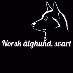 Bildekal - Norsk älghund, svart