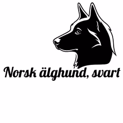 Bildekal - Norsk älghund, svart