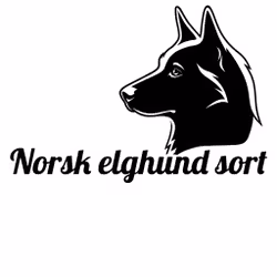 Norsk elghund sort - Bilklistremerke