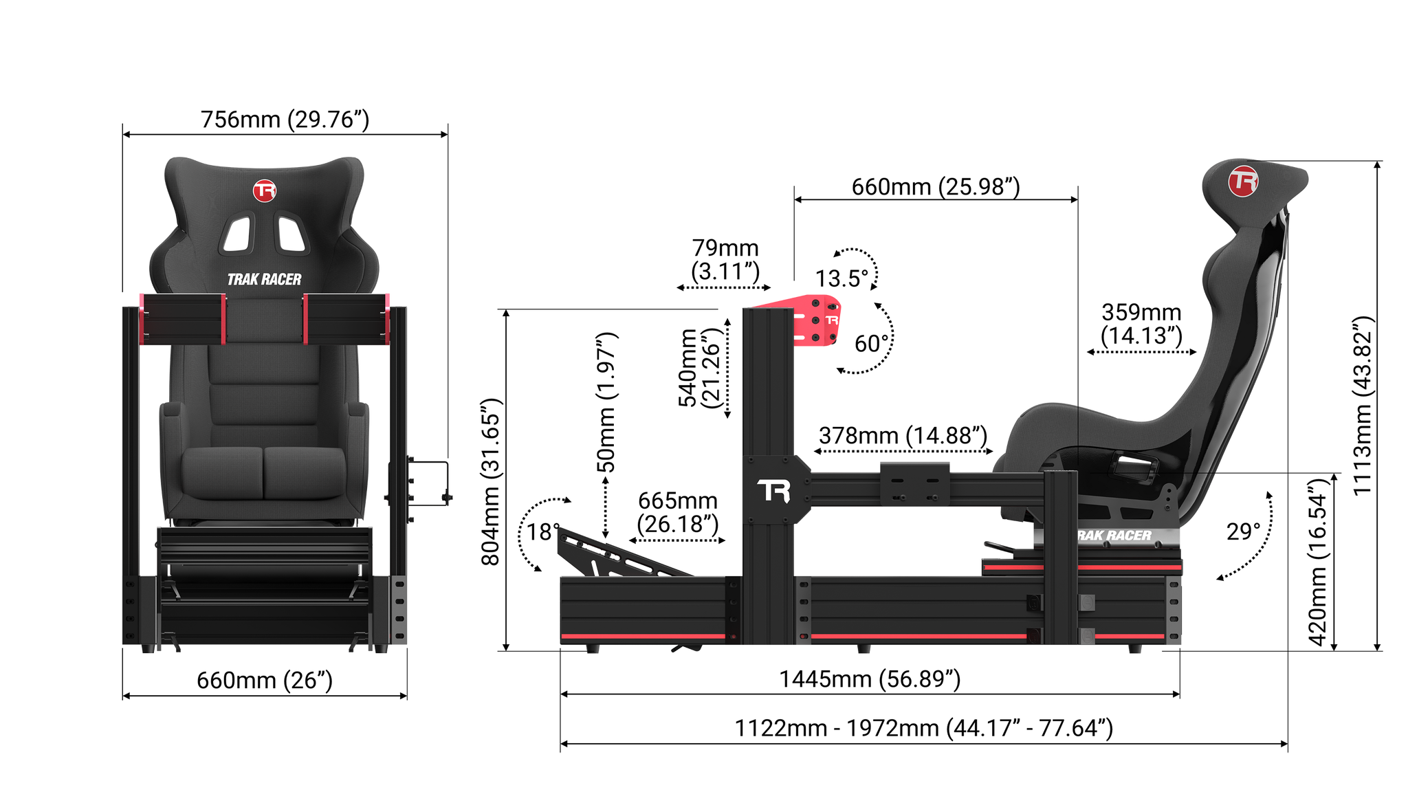 TR160 MK5 Racing Cockpit med TR One Fanatec fäste