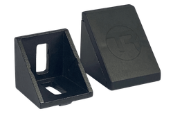 Trak Racer 40mm 8mm Slot Black Aluminium Corner Brackets