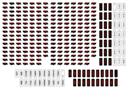 Asetek Röda stickers