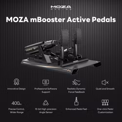 MOZA mBooster Active Pedal, Dynamic Force Feedback