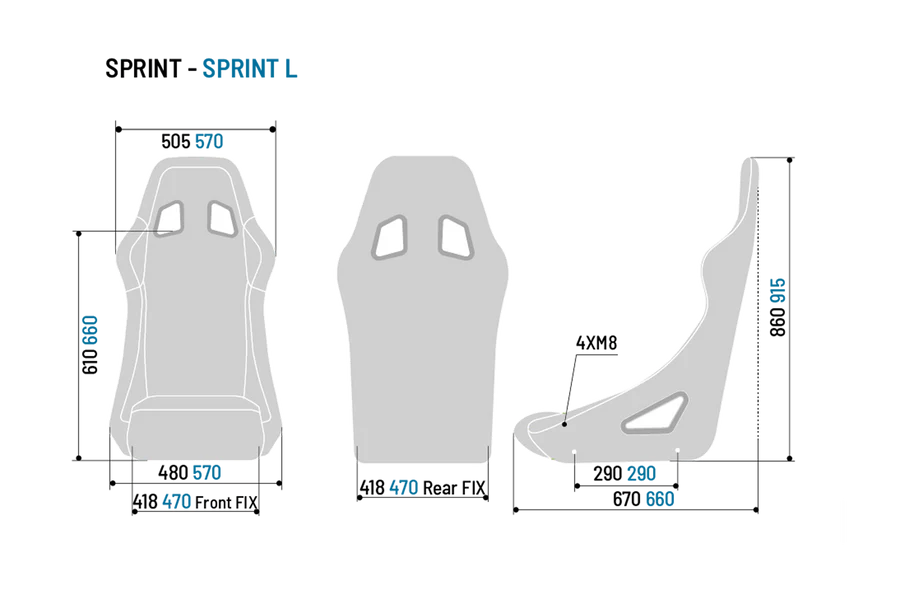 Sparco Sprint Large Blå