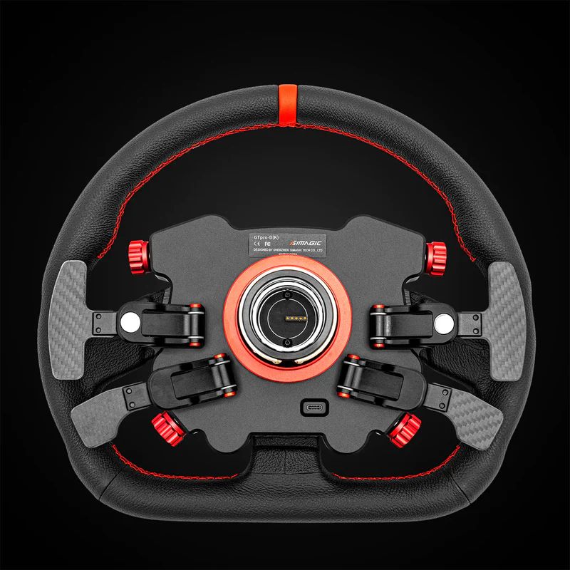 Simagic GT Pro Hub Kolfiber med GT1 D-formad ratt Läder