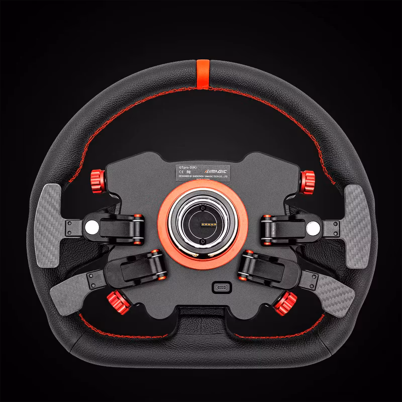 Simagic GT Pro Hub Kolfiber med GT1 D-formad ratt Läder