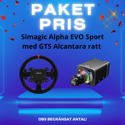 Simagic Paket NYA Alpha EVO Sport med GTS Alcantara ratt