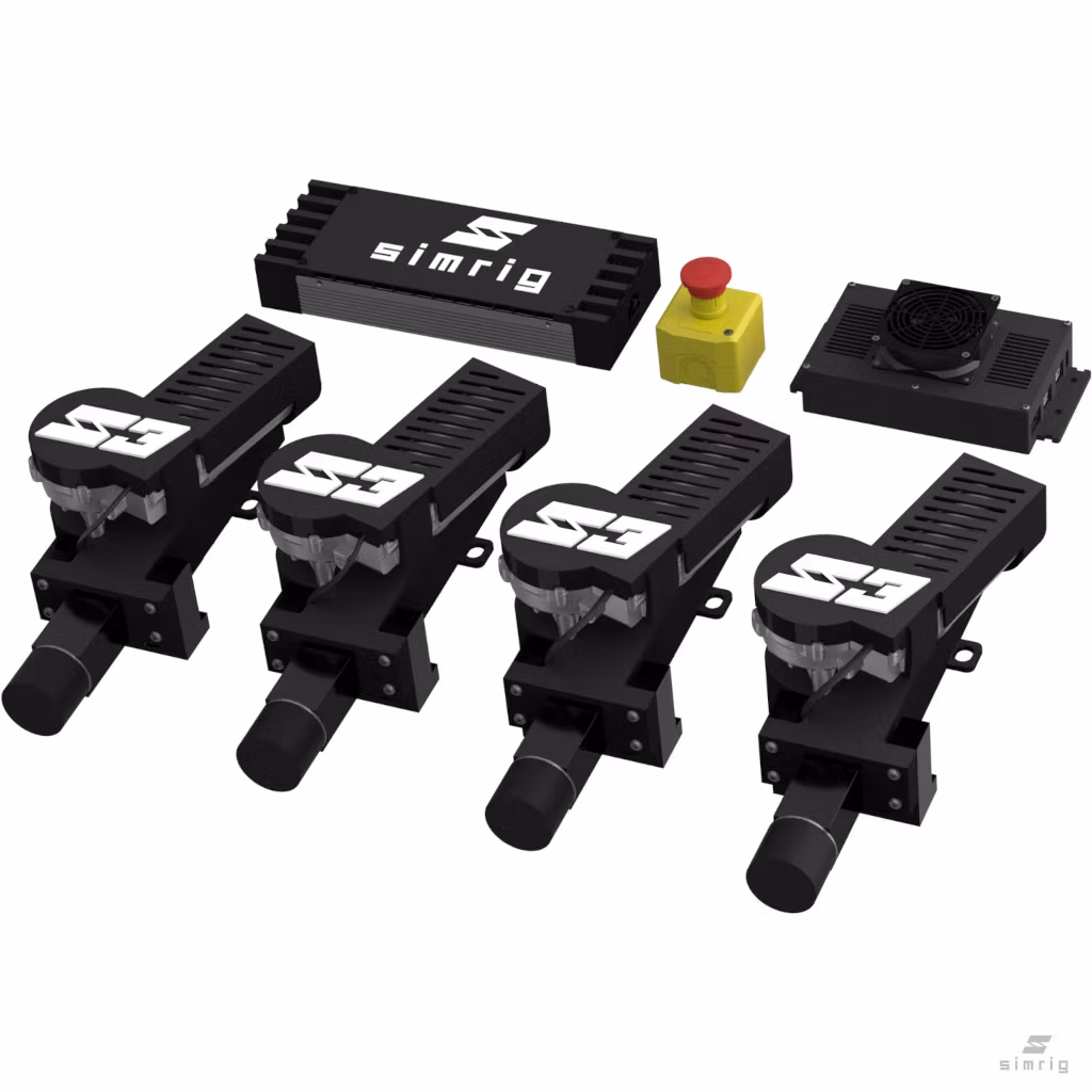 Simrig SR3 with Black 20x20 profiles for 40x80, 40x120, 40x160 (EU cable)