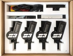 Simrig SR3 with Black 20x20 profiles for 40x80, 40x120, 40x160 (EU cable)