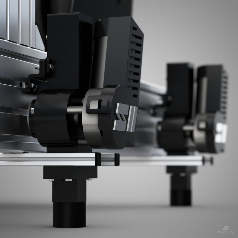Simrig SR2 with Black 20x20 profiles for 40x80, 40x120, 40x160 (EU cable)