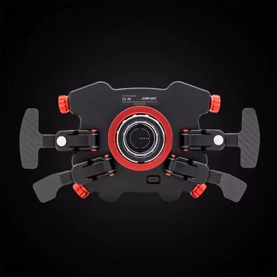 Simagic GT Pro Hub Kolfiber med GT1 Rund ratt Läder