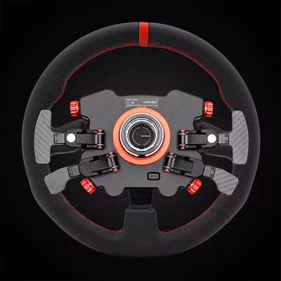Simagic GT Pro Hub Kolfiber med GT1 Rund ratt Läder