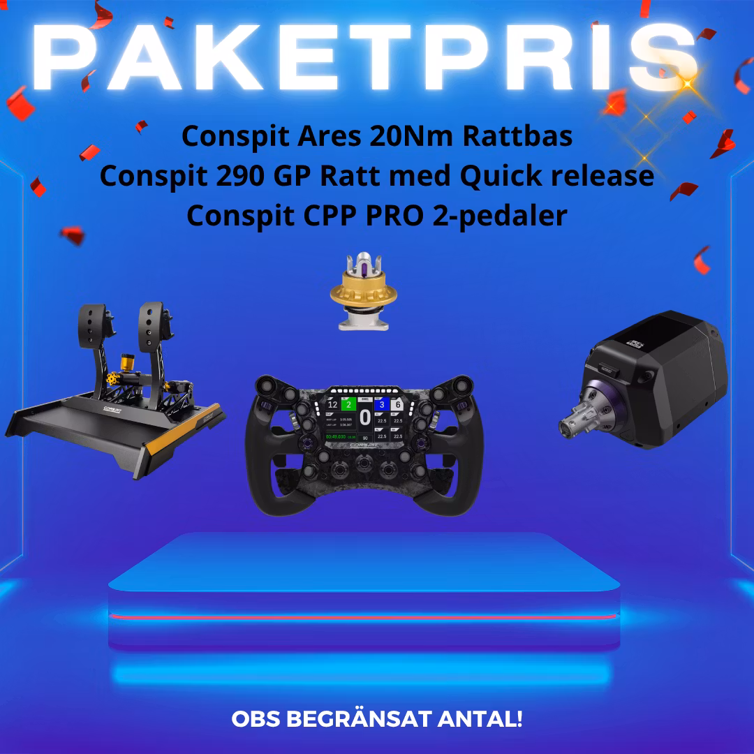 Conspit PRO Bundle Paketpris Rattbas Ratt Pedaler