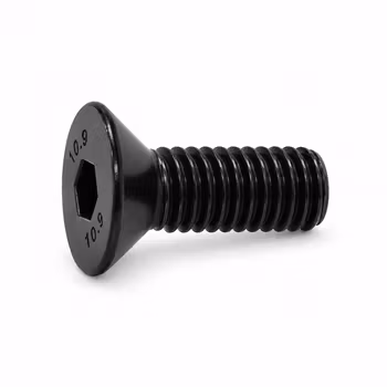 Försänkt insexskruv M8×20 mm – svart 10-pack