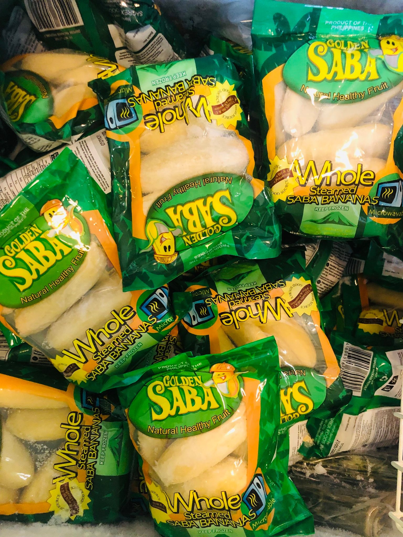 Golden Saba Whole Steamed Saba bananas (454g)
