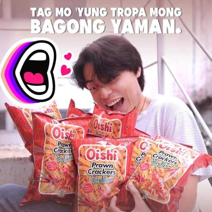 Oishi  Crackers spicy flavor 60g ( ikke på lager )