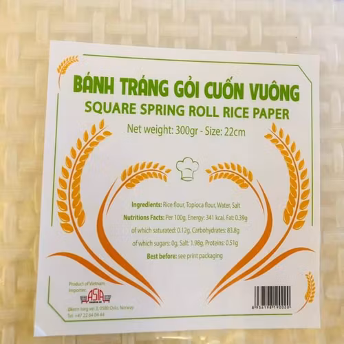 Square Spring Roll rice paper 300gr