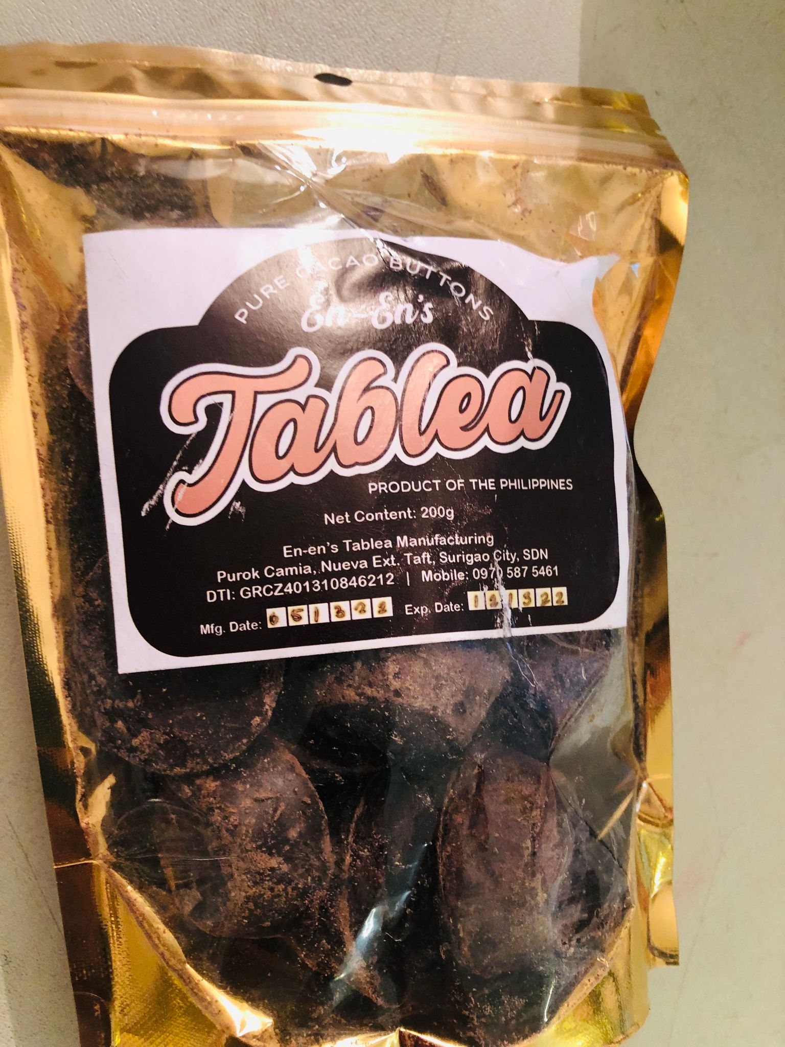 Tablea pure cacao 200g