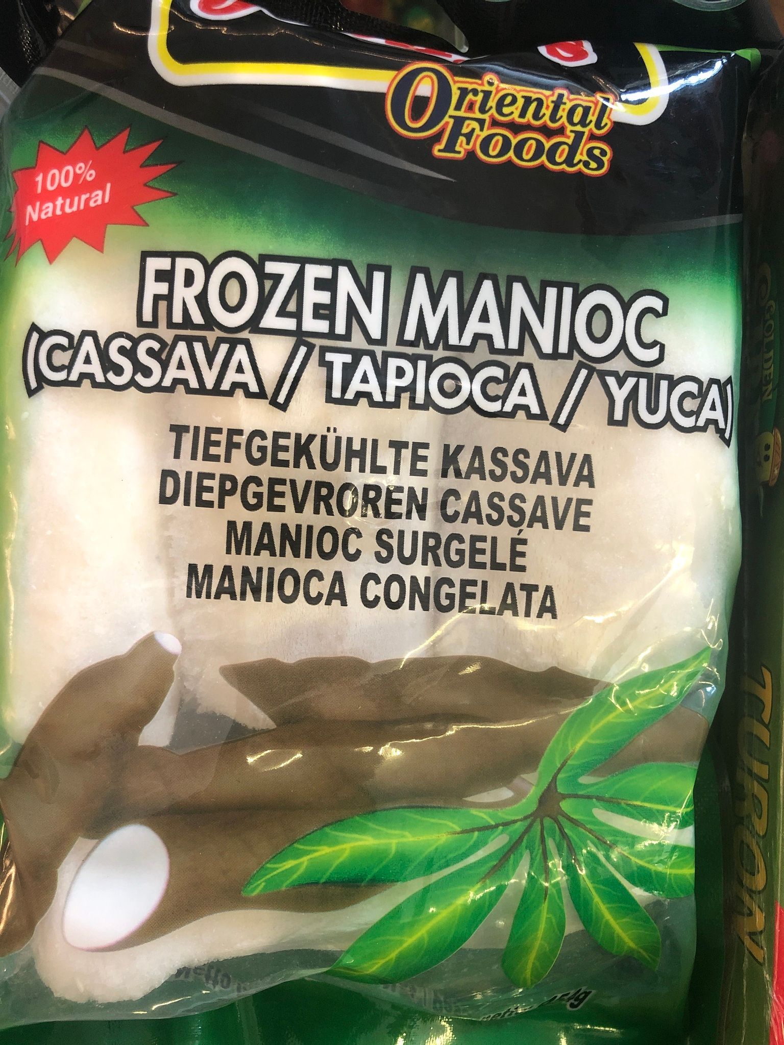 Frozen cassava whole