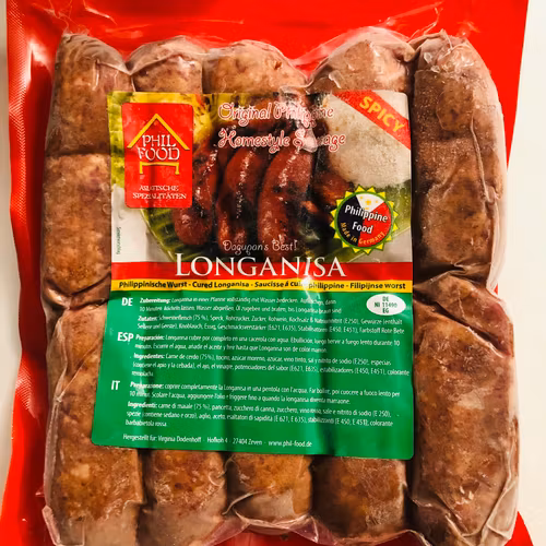 Longganisa philfood spicy 500g   ( ikke på lager)