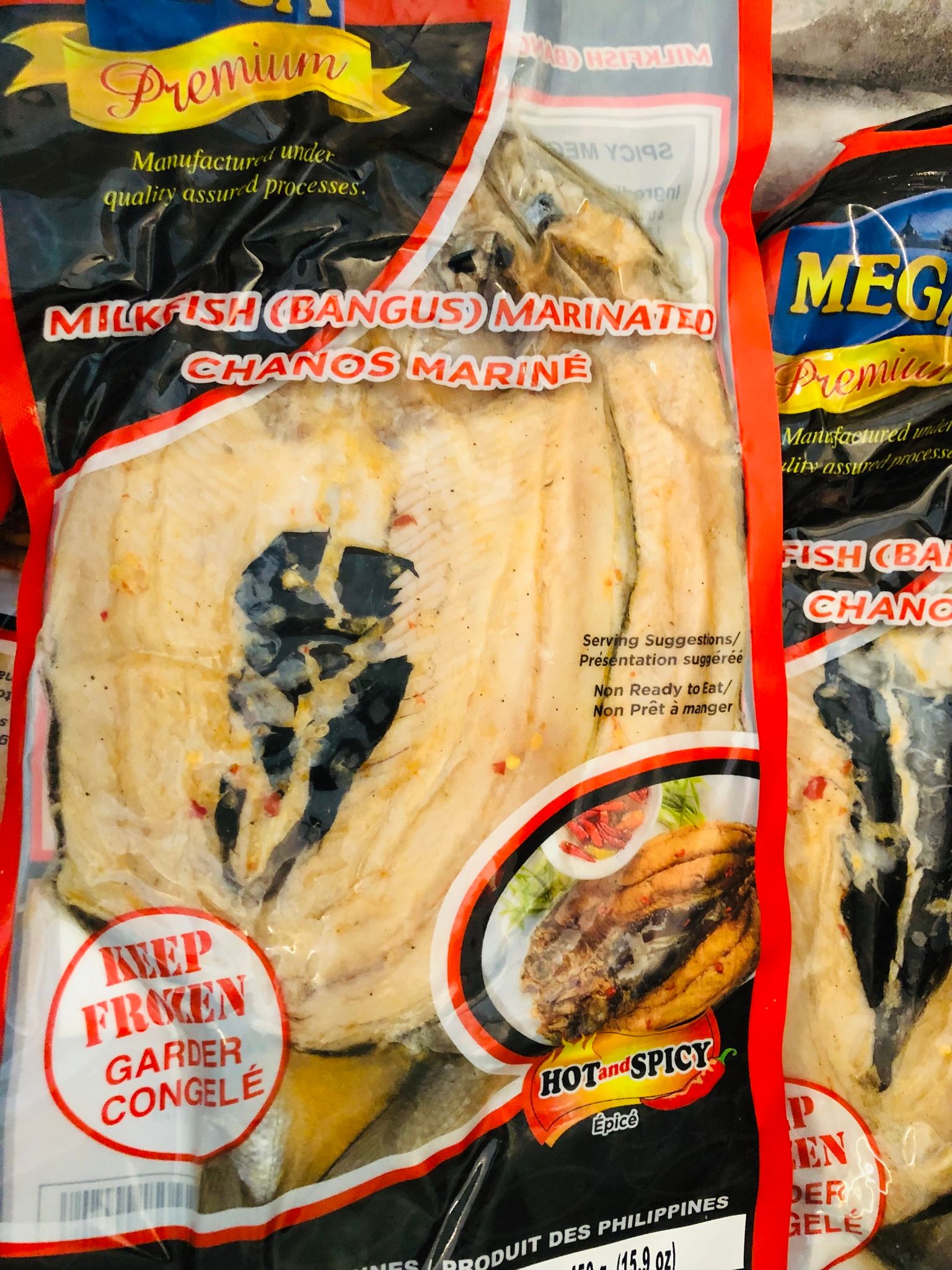 Milk fish / Daing bangus  marinated spicy 2stk 450g