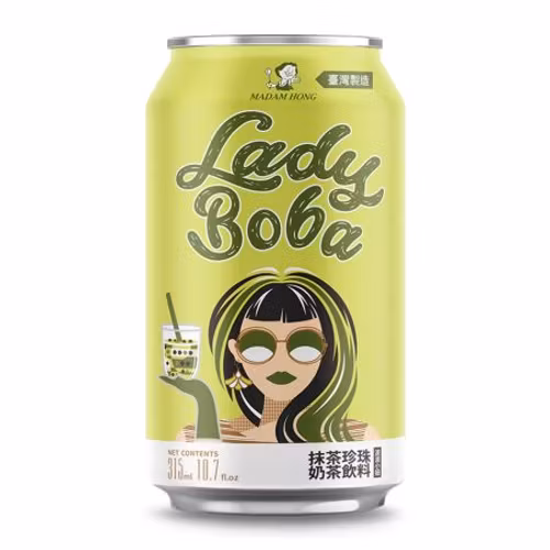 Lady Boba Matcha Latte Bubble tea (315ml)