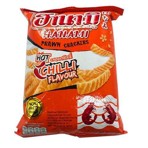 Hanami Prawn crackers Hot chili flavor (60g)