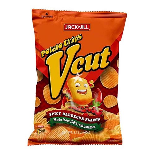 Vcut potato chips  spicy barbecue flavor 60g