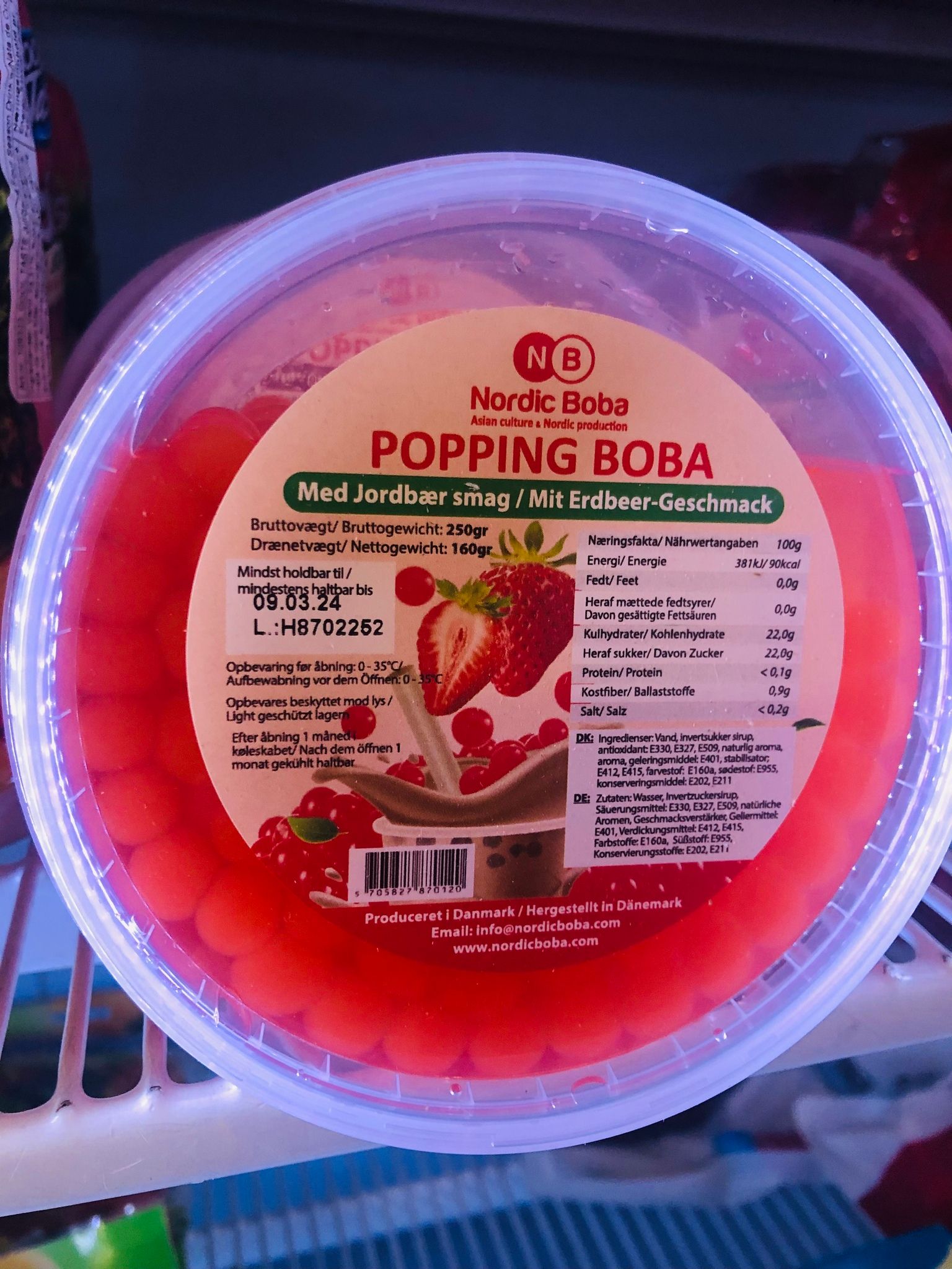 POPPING BOBA STRAWBERRY FLAVORED 250g