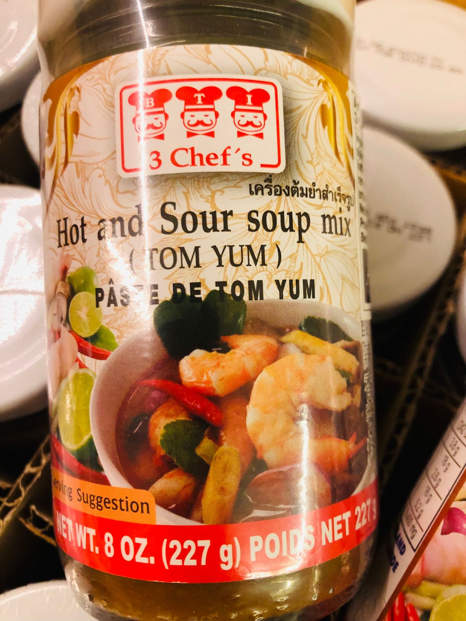 HOT AND SOUR SOUP MIX (TOM YUM) PASTE DE TOM YUM 454g