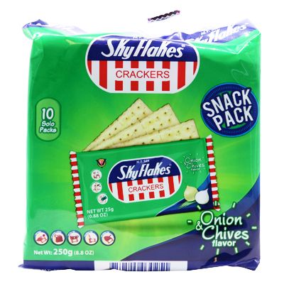 Skyflakes Crackers – Onion & Chives 10x25g (HALAL) ( ikke på lager )