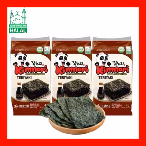 KIMNORI KORIAN CRISPY SEAWEED TERIYAKI  snacks Good taste 3 stk