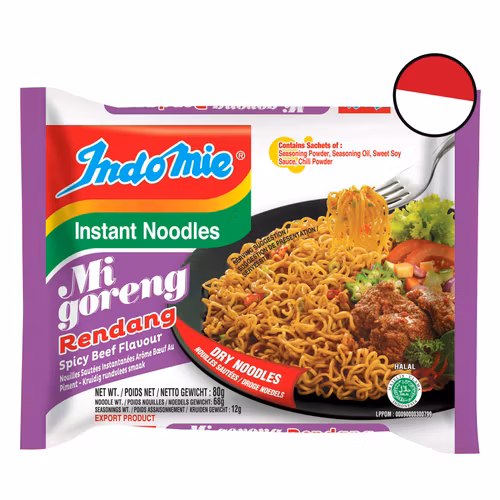 INDOMIE Mi Goreng instant noodles beef & spicy flavored
