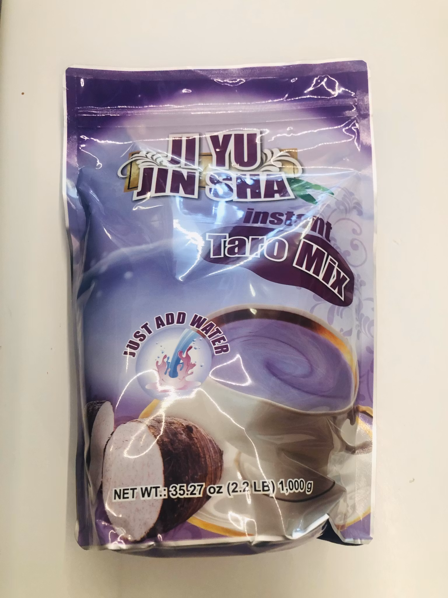 (TILBUD) INSTANT TARO POWDER FOR BUBBLE TEA 1kg  (JI YU JIN SHA )