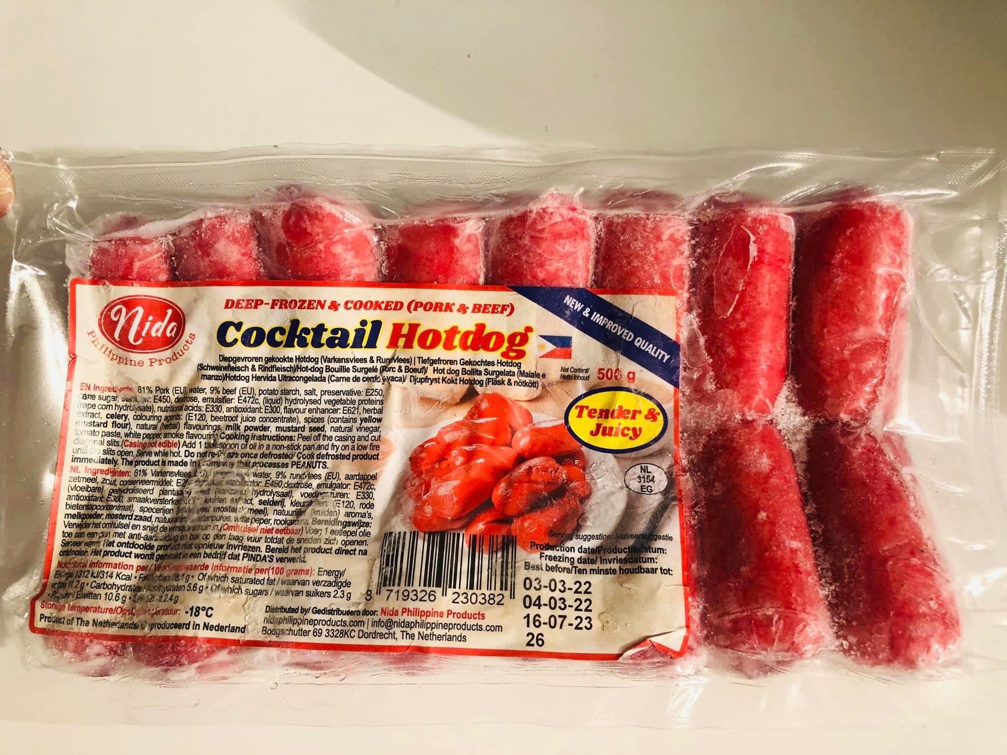 Cocktail hotdog tender & juicy 500g
