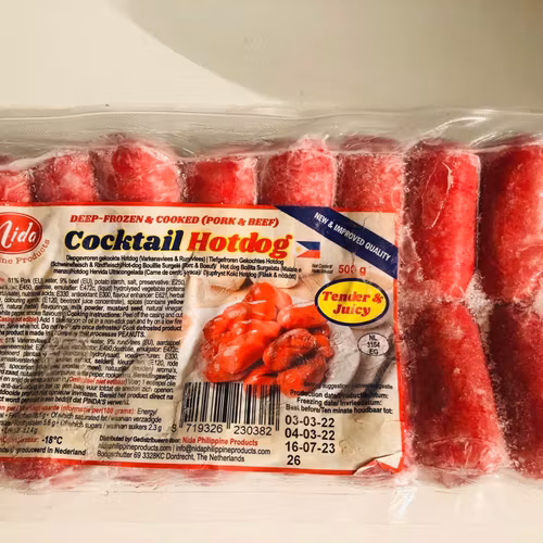 Cocktail hotdog tender & juicy 500g