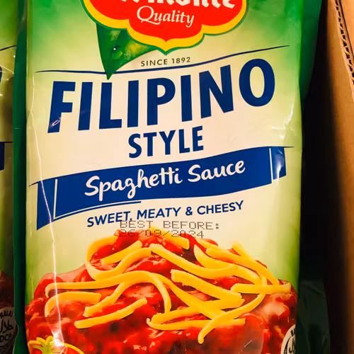 Del monte Filipino style spaghetti sauce sweet, meaty & cheesy 500g