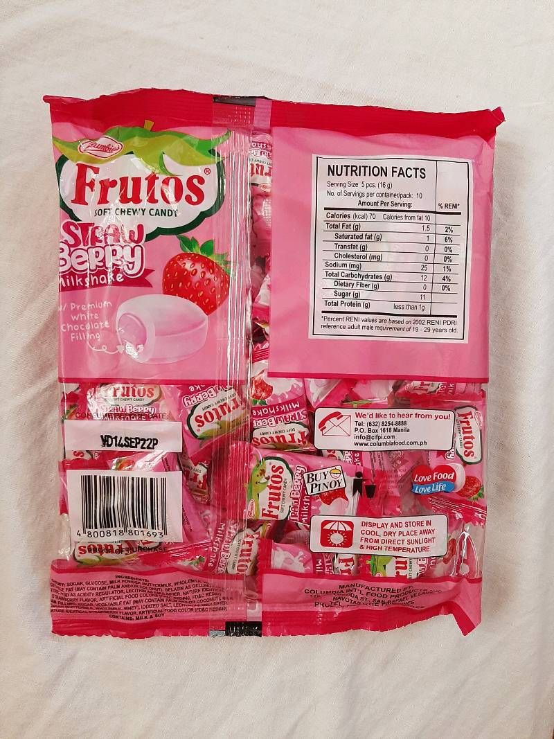 Prutos strawberry candy 50 pcs
