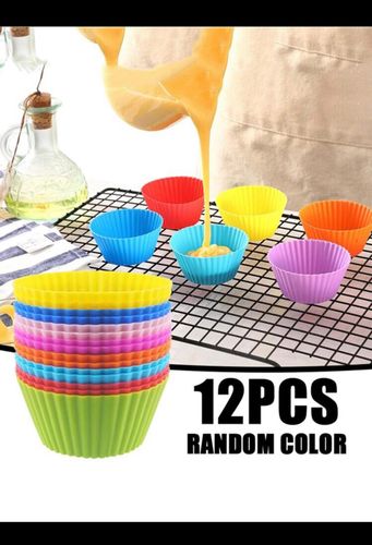 Puto molder / cake molder  silicone  multicolor 1 size 12 stk
