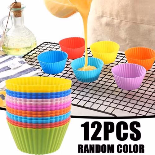 Puto molder / cake molder  silicone  multicolor 1 size 12 stk