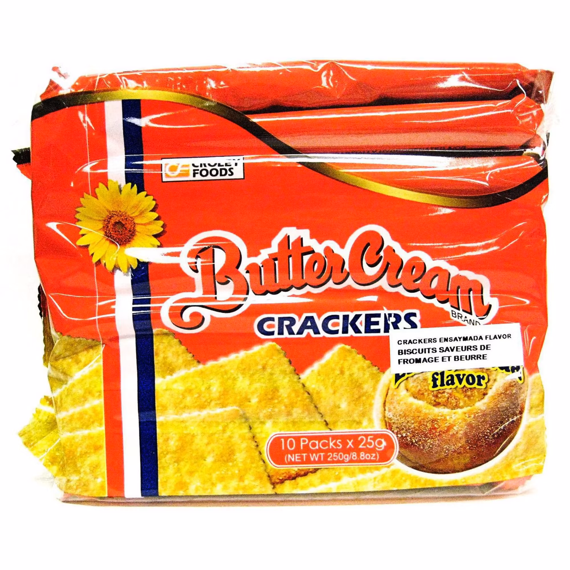 Croley Foods BUTTER CREAM CRACKER ENSAYMADA Filipino Cracker Asian Snack Cookie  (10 stk )