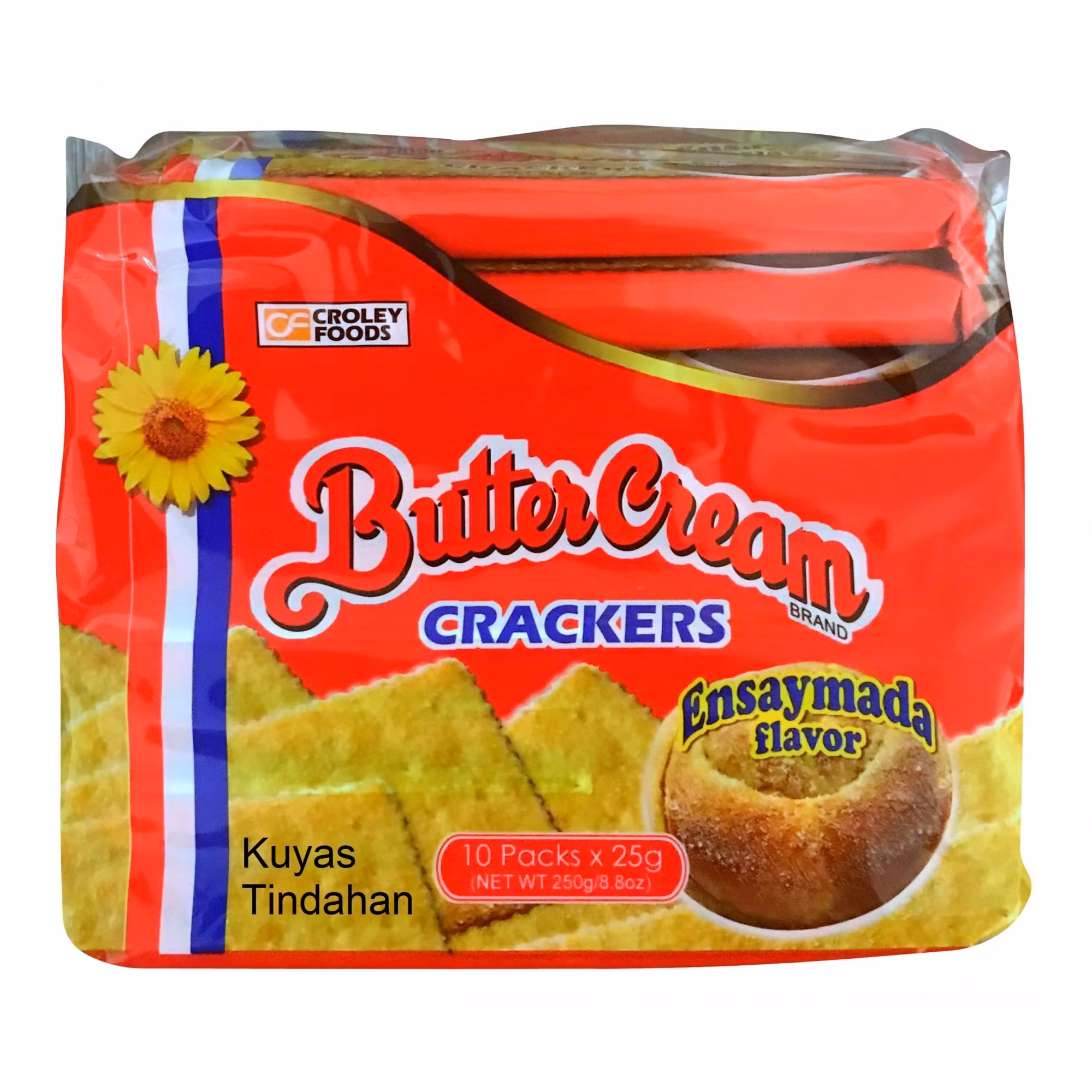 Croley Foods BUTTER CREAM CRACKER ENSAYMADA Filipino Cracker Asian Snack Cookie  (10 stk )