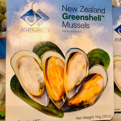 New Zealand greenshell mussels 1kg