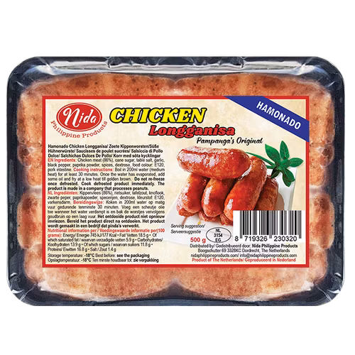 Nidas Chicken longganisa 500g