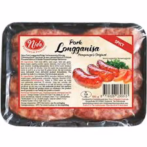 Nidas pork longganisa 500g
