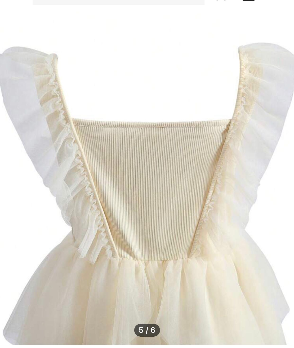 Tween Girls Ruffle Trim Mesh Overlay Gown Dress 9Y