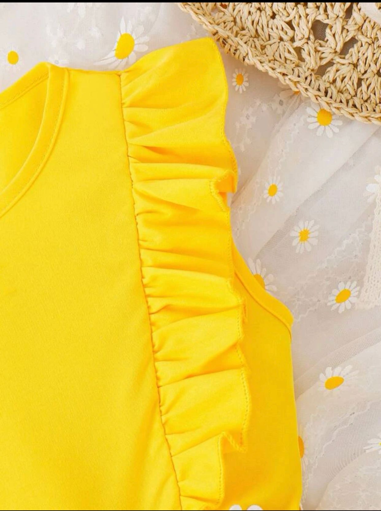 Kids CHARMNG Tween Girl Appliques Ruffle Trim Dress 10Y 134-140